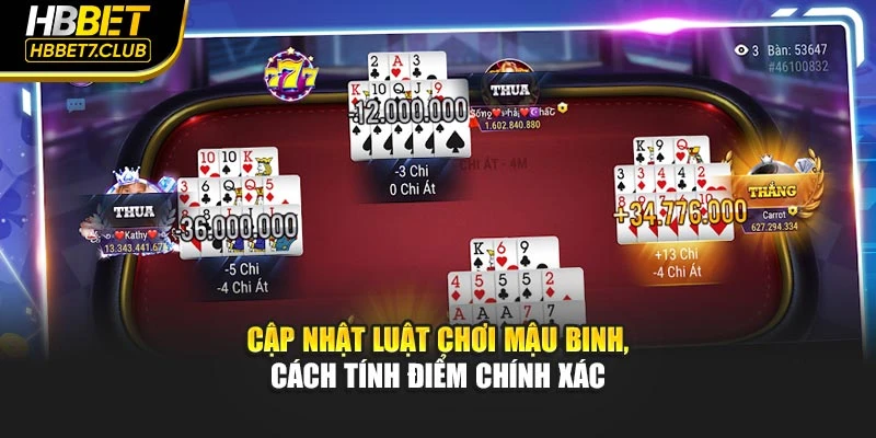 Cập nhật luật chơi Mậu Binh, cách tính điểm chính xác